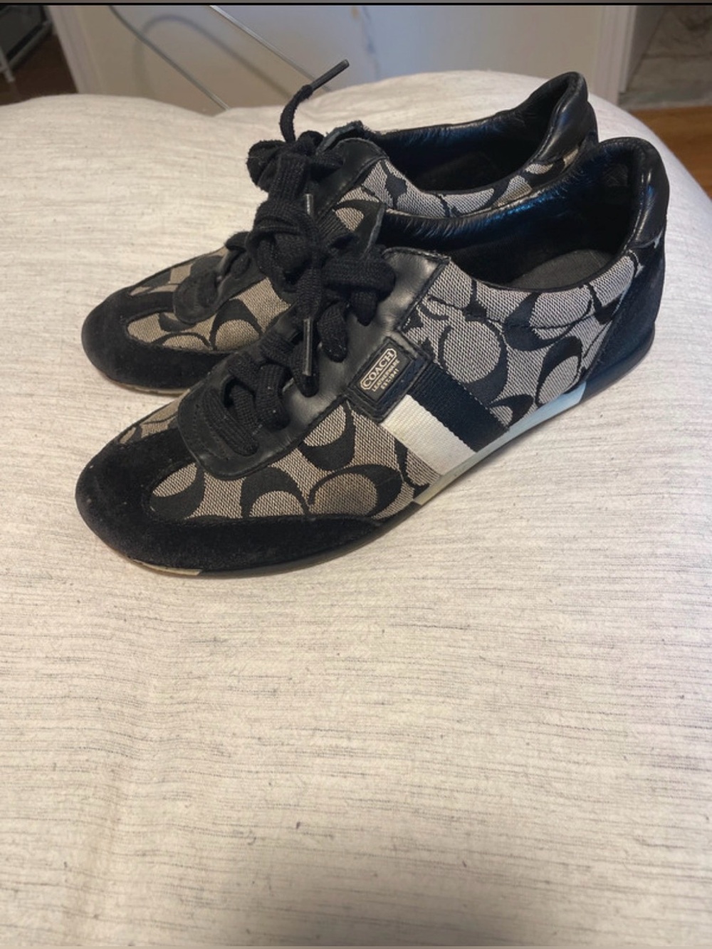 Coach Black and Beige Sneakers